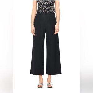 Rebecca Taylor Spring Crop Pant High Waist Flat Front Wide Leg Crop Pant 6 NWT